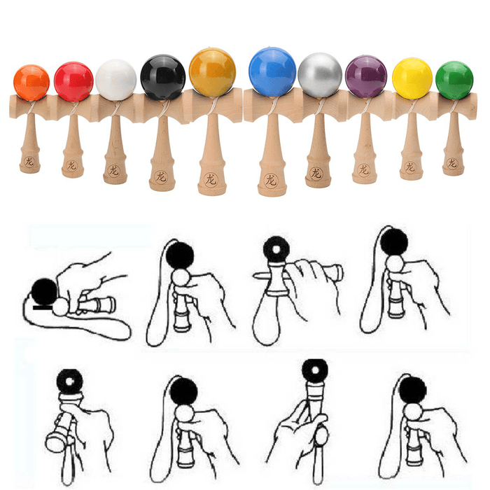 Wood Kendama Toy Professional Solid Skillful Juggling Ball Children Game Skill Toy