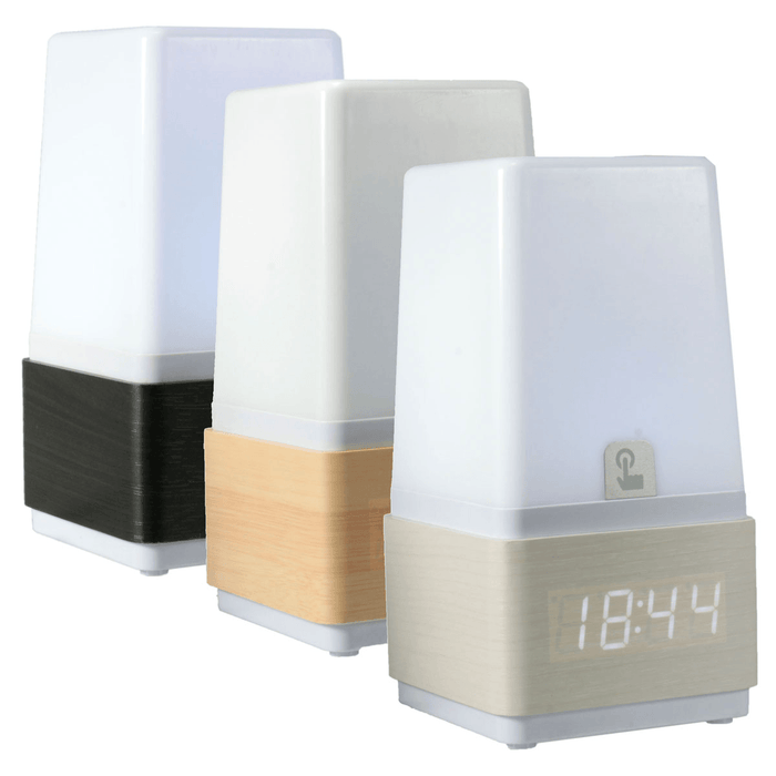 Bedside LED Light Alarm Clock Sound Control Countdown Table Lamp Easy Dimming Responsive Alarm Clock