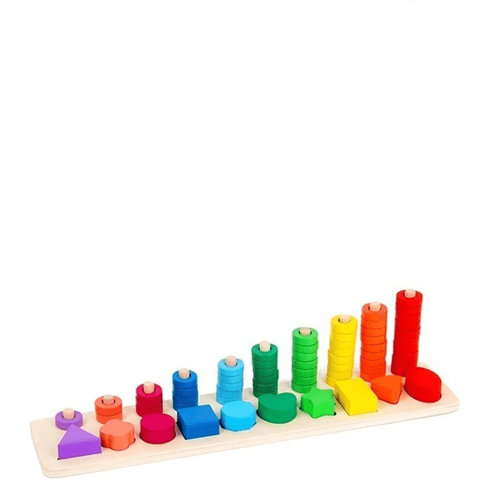 3 in 1 Arithmetic Digital Shape Logarithmic Board Letter Blocks Kid'S Child'S Early Educational Toys