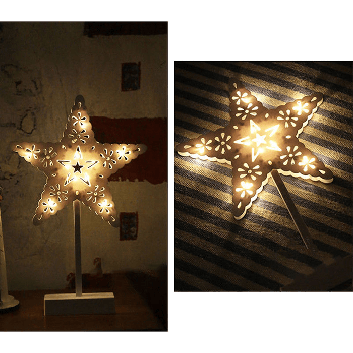 Christmas LED Wooden Table Mini Night Light Desk Lamp Wedding Bedroom Christmas Decor Gifts