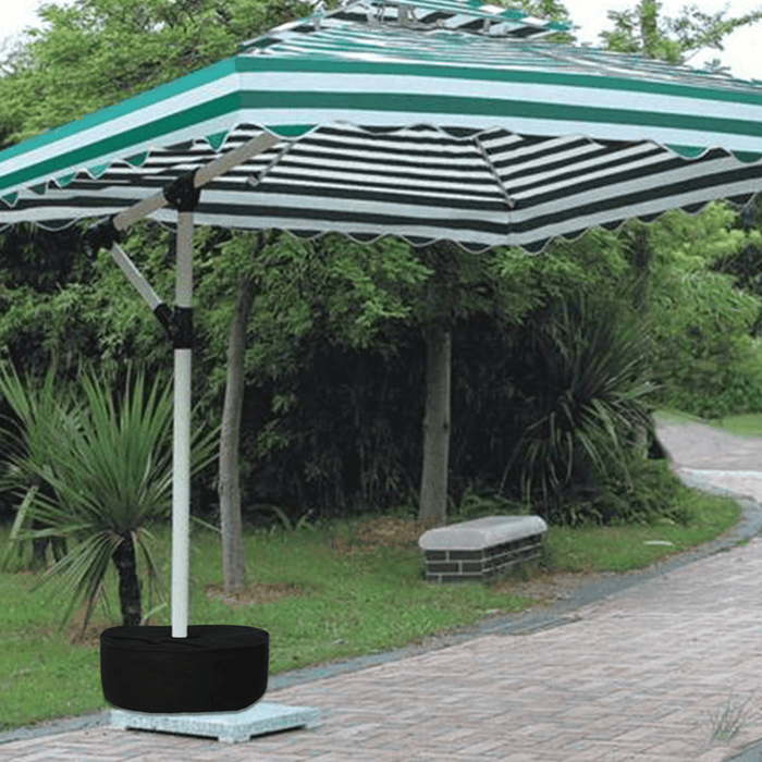 38X15Cm Black Oxford Cloth round Sandbag for Outdoor Tent Support Umbrella Sunshade Base Sandbag