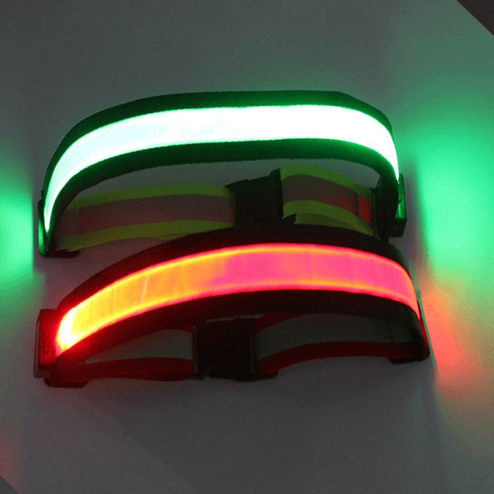 USB Charging Reflective Warning Light Flashing Belt LED Luminous Belt for Outdoor Cycling