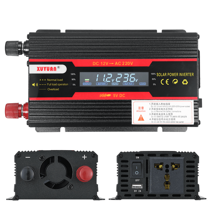 3000W Peak Power Inverter LCD Display DC 12/ 24V to AC 110V/220V Modified Sine Wave Converter