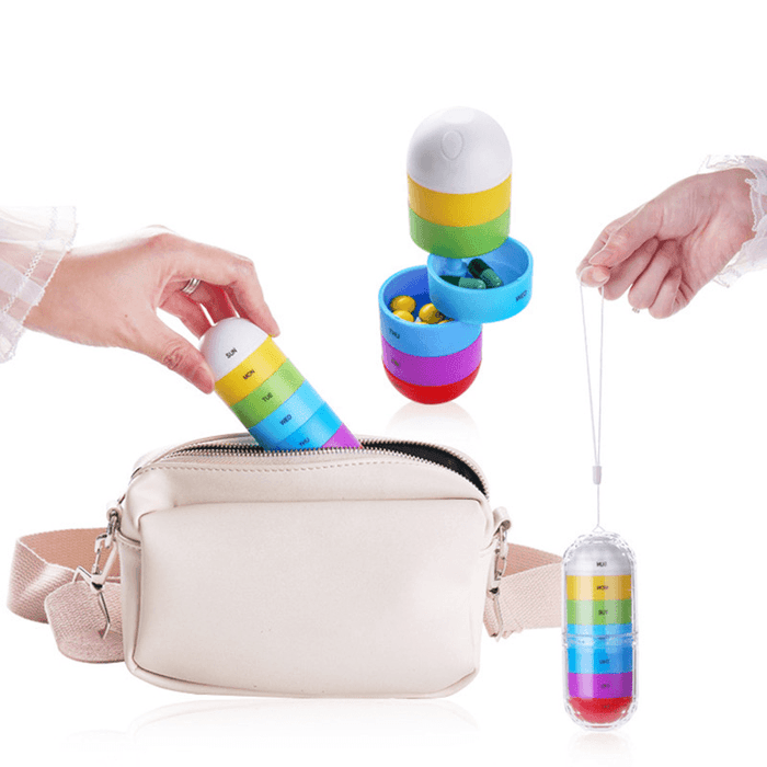 7 Days Weekly Pill Case Travel Portable Drug Storage Box Pill Container