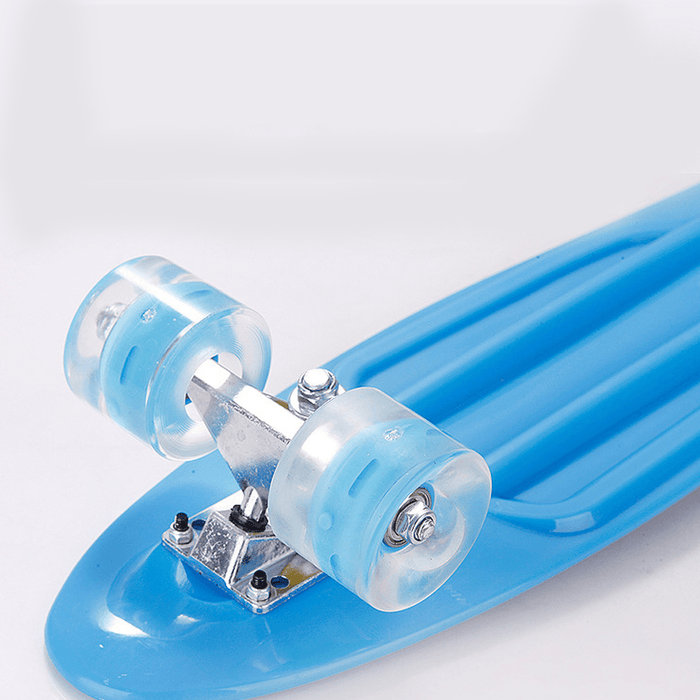 22 Inch Skateboard Mini Cruiser Board Fish Skate Board Adults Children Scooter Pastel Longboard Bearings Flash Wheel