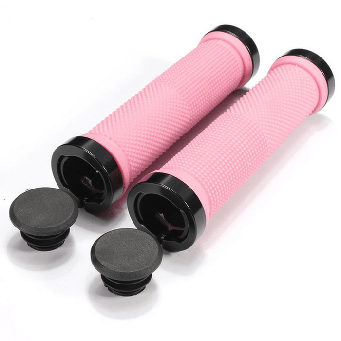 Bicycle Handlebars Silicone Anti-Slip Comfortable Cycling Handle Grip with Alloy Lockable MTB Road Bike