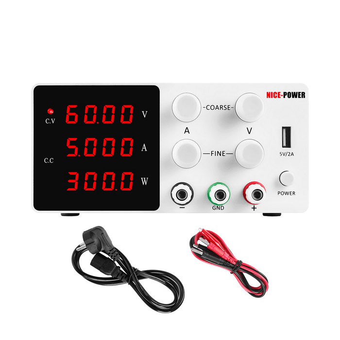 NICE-POWER SPS-W605 60V 5A Lab Switching DC Power Supply Adjustable Regulated Laboratory Power Source Current Stabilizer Voltage Regulator