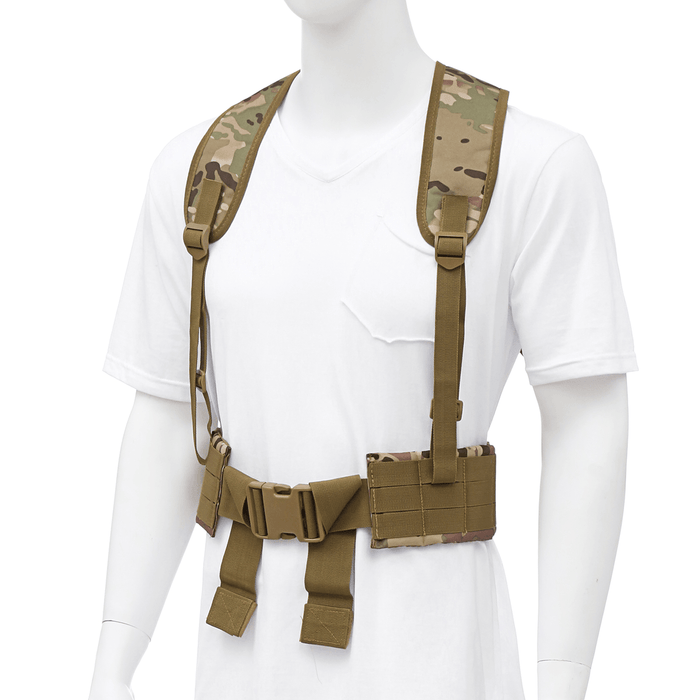 Oxford Cloth Tactical Strap Waist Belt Multifunctional MOLLE Load Girdle with Shoulder Strap