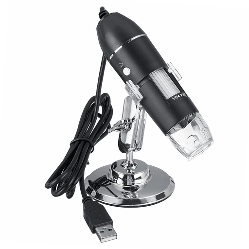 8 LED Light Adjustable Dimmer Microscope Computers Real-Time Video Inspection Digital Microscope Micro Usb+Type-C USB Handheld Microscope with Holder