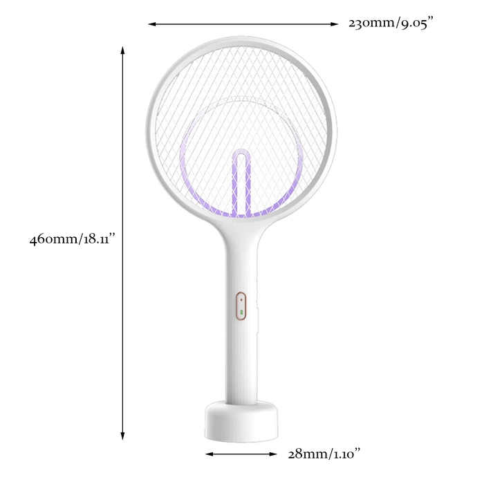 USB Electric Mosquito Killer Fly Insect Swatter Handheld Bug Zapper Pest 1200Mah Battery Life