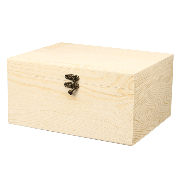 Wooden Vintage Treasure Chest Wood Jewelry Storage Box Case Organiser Ring
