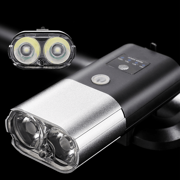 BIKIGHT 4000Mah Dual T6 Beads 3-In-1 Bike Headlight Rechargeable Horn Light Portable Waterproof Outdoor Cycling Bike Headlight