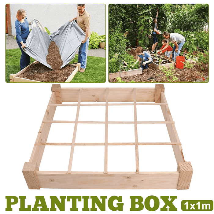 Belham Living 4 X 8 Ft. Raised Garden Bed with Grow Grid Planting Grow Box