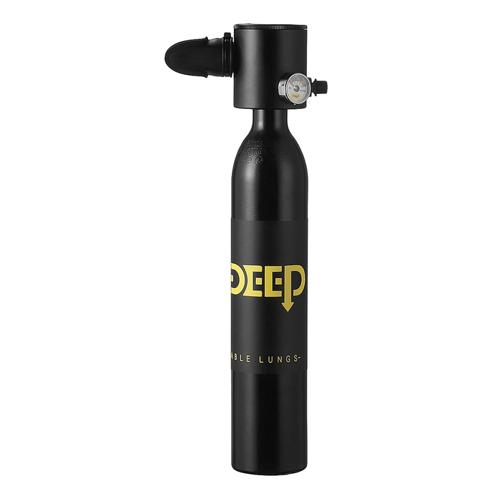 DIDEEP 0.5L Scuba Diving Oxygen Reserve Air Tank Set Hand Pump Oxygen Cylinder Mini Operated Pump Equipment with Respirator