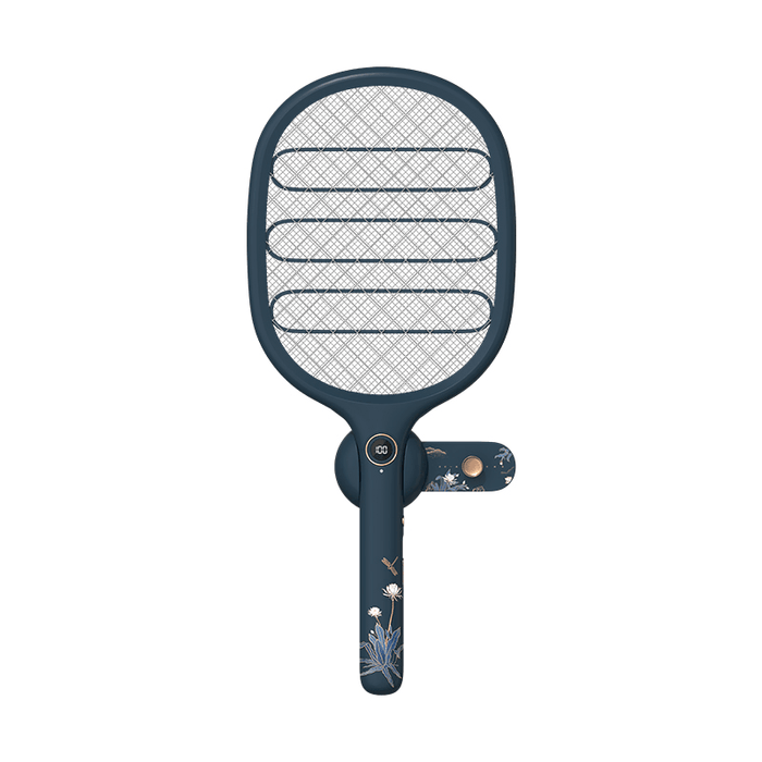 LIBERFEEL 2-In-1 Electric Fly Mosquito Swatter 1800Mah Usb/Magnetic Rechargeable 3-Layer Safety Mesh Bug Zapper Racket LED Night Light Camping Travel