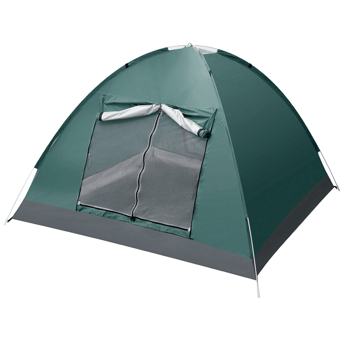 Ipree® 3-4 Person Double Layer Camping Tent with Double Door Outdoor Waterproof Awning Tent 125X200X200Cm for Fishing Camping Party