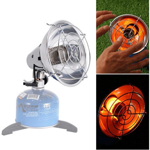 Ipree® Mini Gas Heater Outdoor Winter Tent Heater Camping Floor Heating Stove Portable Natural Gas Heater for Ice Fishing