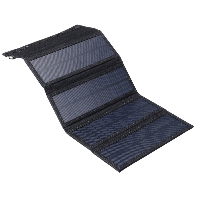 Waterproof 30W 6V Solar Panel Bank Folding Solar Power Bank Charger Power USB Port W/ 10In1 USB Cable