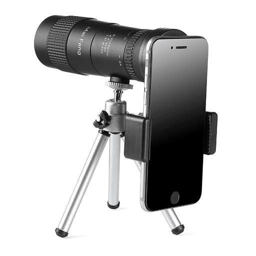 MAIFENG 8-40X40 Outdoor Portable Zoom Monocular HD Optic BAK4 Day Night Vision Telescope+Tripod+Phone Clip Holder