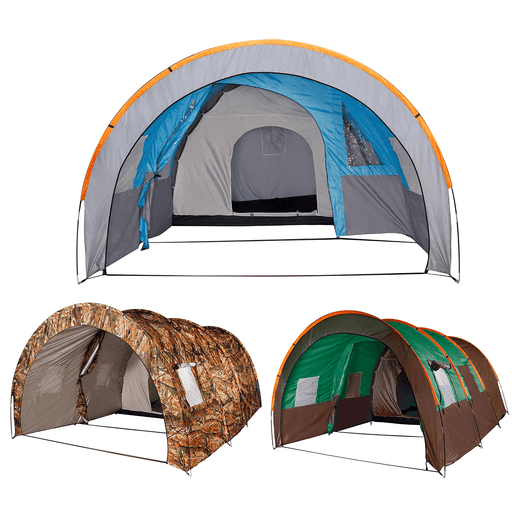 8-10 Person Family Camping Tent Waterproof Tunnel Double Shelter Anti-Uv Sunshade Canopy Outdoor Hiking