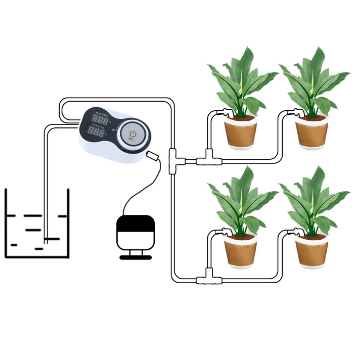 Intelligent Drip Irrigation System Automatic Timer Watering Device Garden Water Pump Controller for Potted Plant Flower