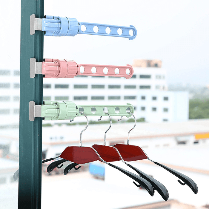 Creative Window Frame Cloth Hanger Rack Hang Holder 5 Hole Hanging Coat Storage Laundry Rack