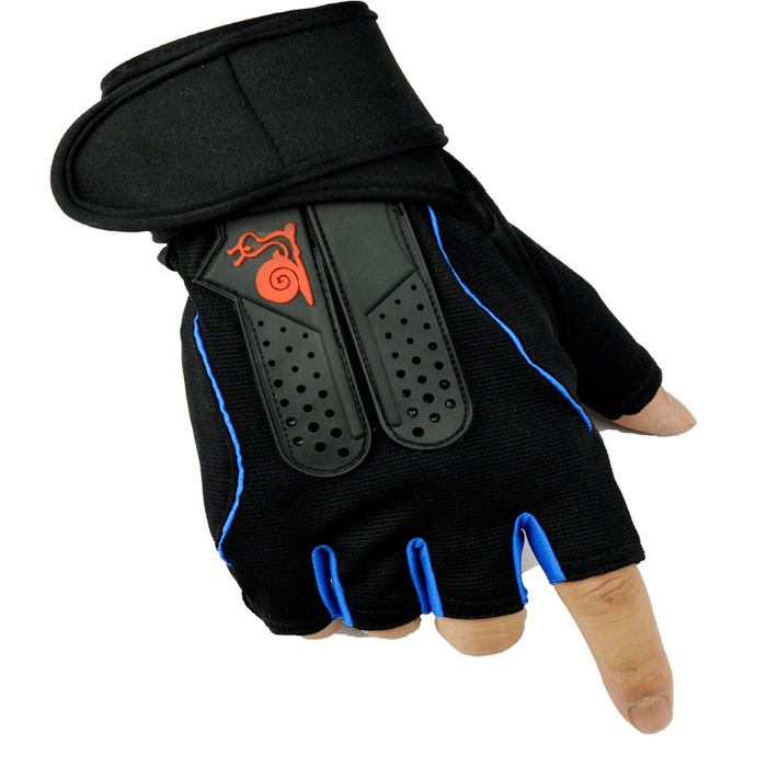 KALOAD 1 Pair Neoprene Weight Lifting Glove Anti-Slip Half Fingers Gloves Fitness Exercise Training Sports Gloves