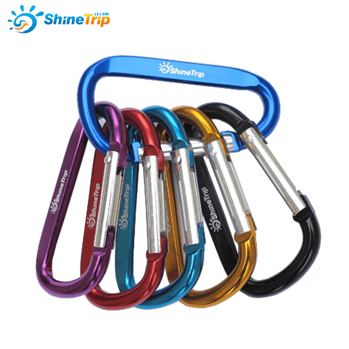 SHINETRIP Aluminum Buckles Outdoor Camping Multi-Function Hooks Key Chain Carabiner Tools