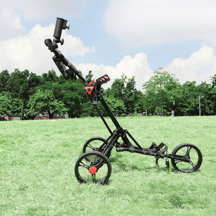 KALOAD 3 Wheels Golf Trolley Folding Pull Cart Golf Push Outdoor Sport Golf Cart Bag Carrier Golf Accessories