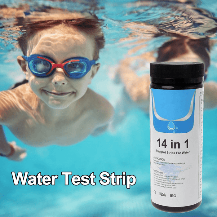 100PCS Upgrade 14-In-1 Drinking Water Test Strip Tap Water Quality Test Strip for Testing Hardness PH Bromine Nitrate Water Quality Tester