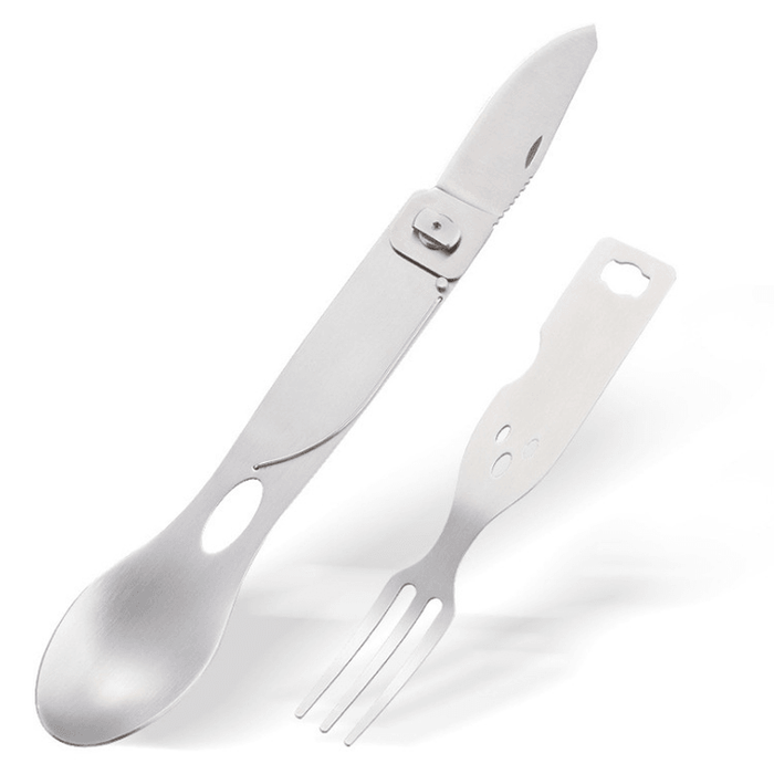 Ipree® 3 in 1 Multifunction Tableware Fork+Spoon+Blade Outdoor Camping Portable Tableware