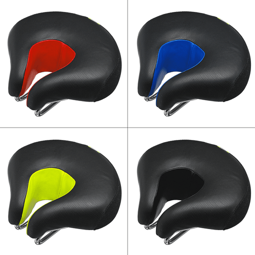 BIKIGHT Widen Bicycle Noseless Saddle Bike Bicycle Cycling Noseless Saddles Wide Large Soft PVC PU Pad Seat