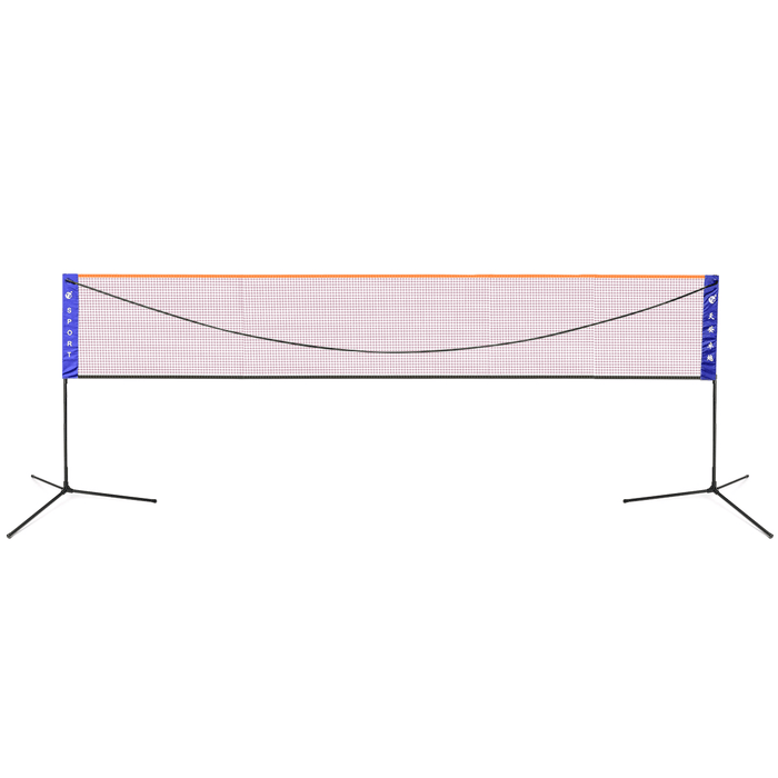 20 Feet Badminton Volleyball Tennis Net Set Portable Team Sport Net with Stand Frame Poles Storage Bag Easy Setup for Indoor or Outdoor Court Beach Driveway