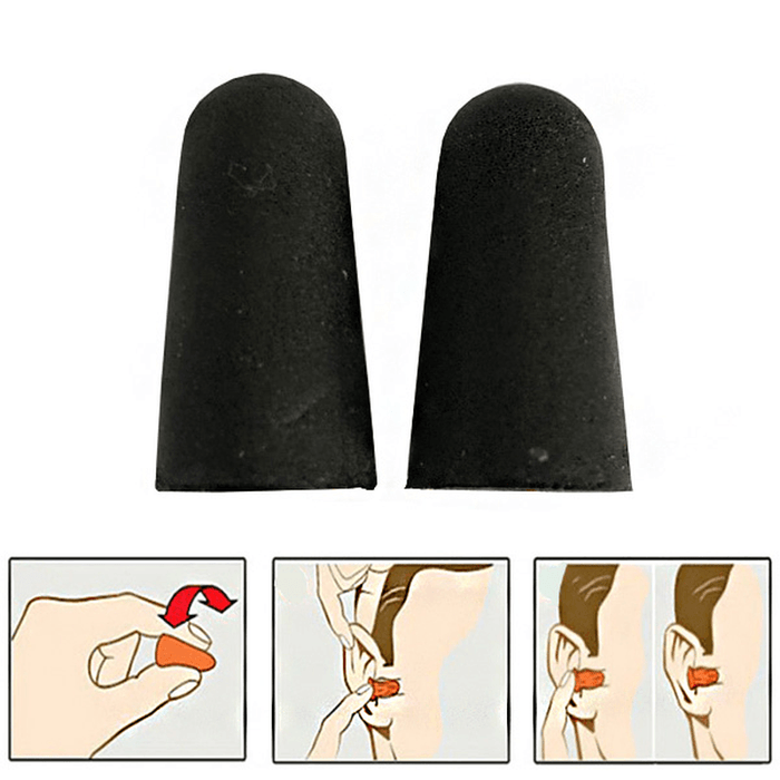 AOTU 2 Pairs Earplugs Noise Reduction Sponge Ear Plugs Camping Travel Sleeping Swimming Earplugs