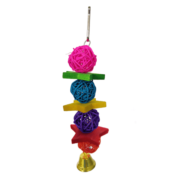 7Pcs/Set Combination Parrot Toy Bird Articles Parrot Bite Toy Parrot Funny Swing Ball Bell Standing Training Toys