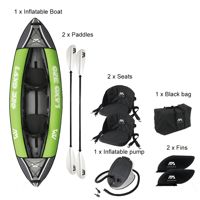 Aqua Marina Inflatable Boats Rowboats Single Double Multi-Person Kayaks with Anti-Scratch Outer Cover Outdoor Boating Fishing