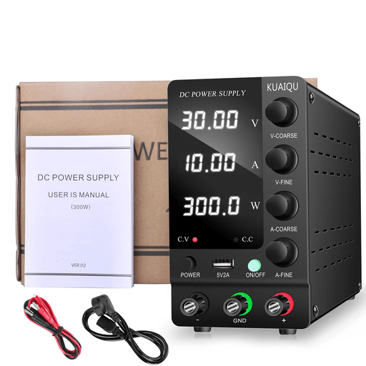 KUAIQU SPS-C3010 USB Adjustable DC Power Supply 30V 10A Laboratory Lab Bench Source Digital Voltage Regulator Stabilizer