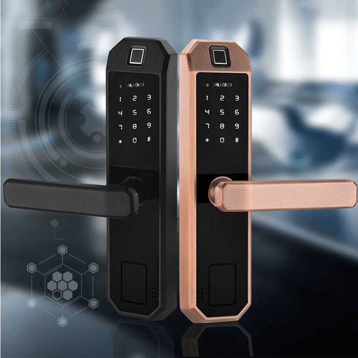 F1 Smart Fingerprint Door Lock with Keypad Electronic Intelligent Security Lock Household Bedroom Anti-Theft Door Password Card Key Locker