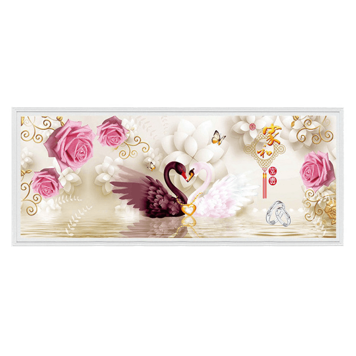 DIY Embroidery 5D Diamond Painting Swan Cross Stitch Full Bead Kit Home Decor