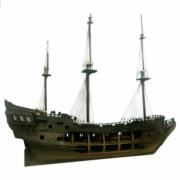 1:50 DIY Craft Wood Boat Model Kit for Black Pearl Sailing Ship for Gift for Pirates of the Caribbean Diy Set Kits Assembly Boat Toys Model Kit