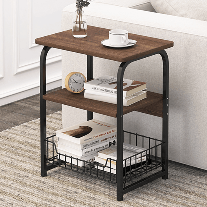 Small Coffee Table Sofa Bedside Nightstand Sundries Storage Basket Bookshelf Mini Laptop Desk Home Office Furniture