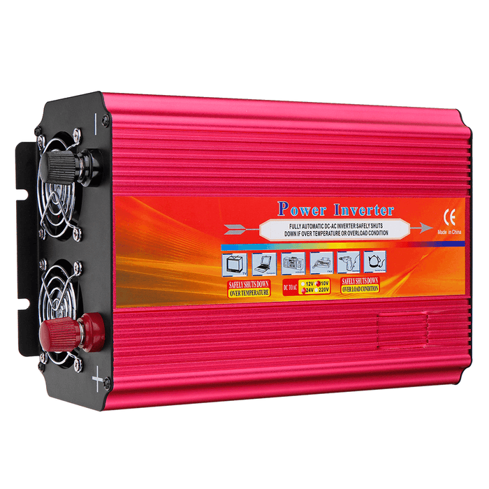 LCD Power Inverter DC 12V/24V to AC 110V/220V 6000W Peak Modified Sine Wave Converter