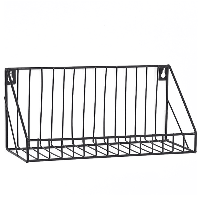 Wall Mounted Rustic Metal Wire Floating Storage Shelf Rack for Picture Frames Collectibles Decorative Items