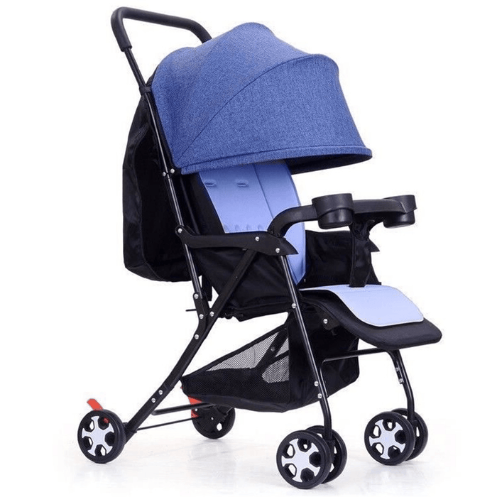 Baby Folding Adjustable Stroller Pushchair with 600D Waterproof＆Sunscreen Oxford Safe Stable Kids Toddler Pram Car for 0-3 Year Old