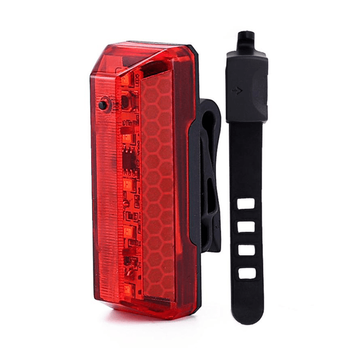 XANES TL10 5 LED 5 Modes Bike Tail Light Waterproof USB Charging Reflective Shell Bicycle Rear Light