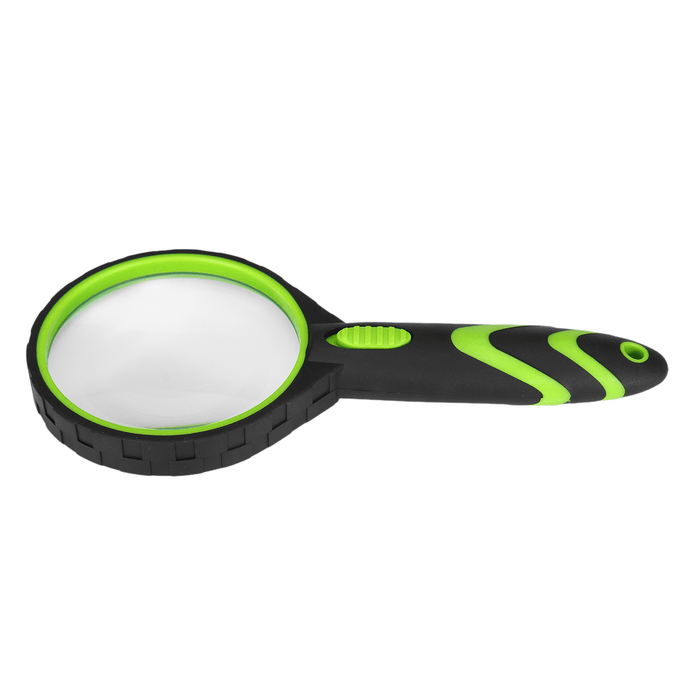 LED Handheld Magnifying Glass Rubber Anti-Fall 10 Times Magnification Magnifiers