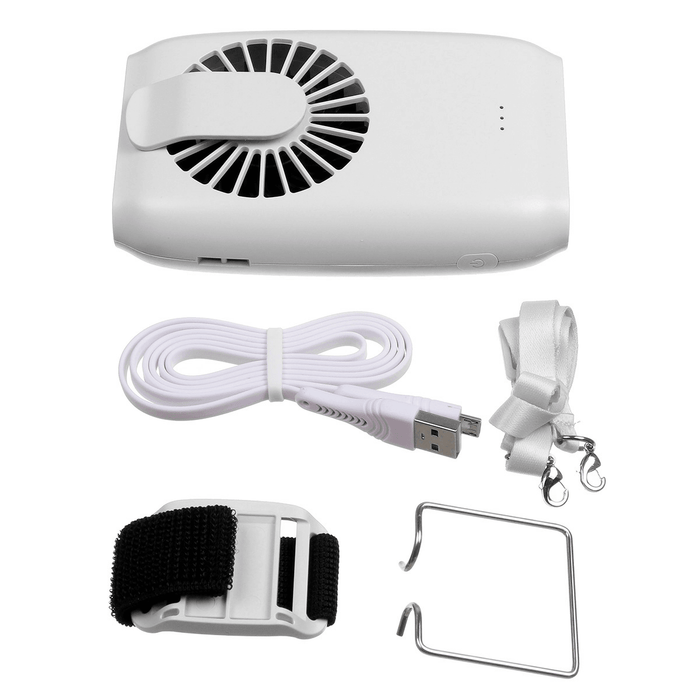 2000Mah Portable Mini Fan Dual-Purpose Waist Fan USB Desktop Cooling Fan Hanging Neck Air Cooler