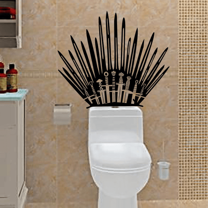 T-2 Game Props Right Iron Throne Stickers Carved Creative Wall Stickers Toilet Stickers