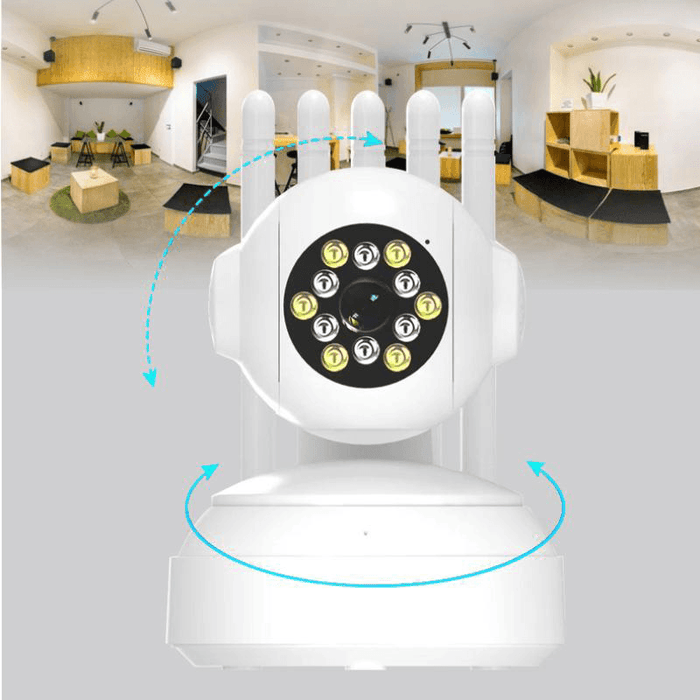 360Eyes EC115 Wireless Home Security Camera 720P Wifi Indoor Camera 5 Antenna Moving Detection Two-Way Audio Color Night Vision Baby Monitor Smart IP Camera for Baby Pet Elderly