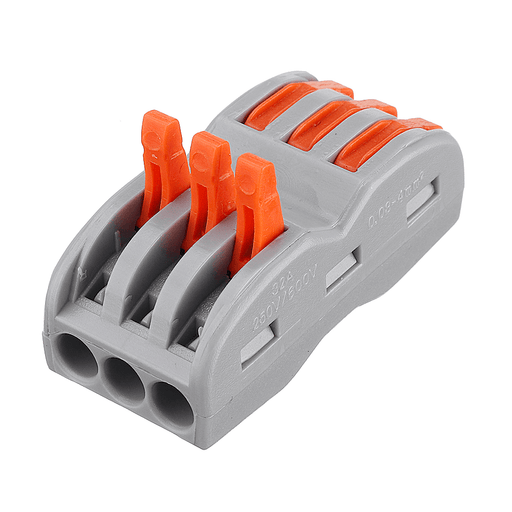 20Pcs 3Pin Wire Docking Connector Termainal Block Universal Quick Terminal Block SPL-3 Electric Cable Wire Connector Terminal 0.08-4.0Mm²